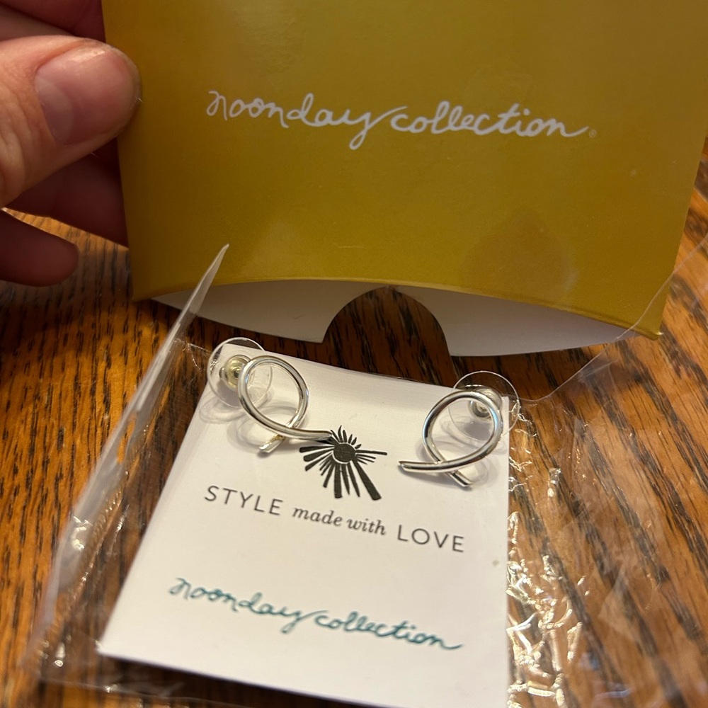 Noonday Collection Elegant Silver Swirl Earrings